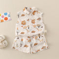 Clothing Baby Boy  Outfit Set Lightweight Two-Piece Vest Set