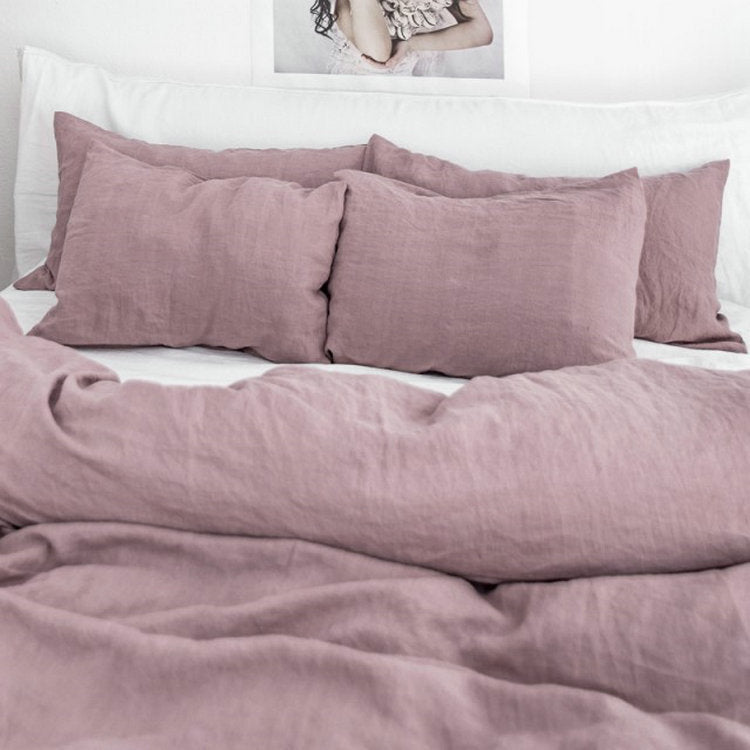 Pure Linen Duvet Cover and Pillowcase Set (3 Pieces)