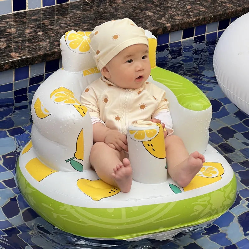 Aufblasbarer Babyhochstuhl zum Essen & Baden