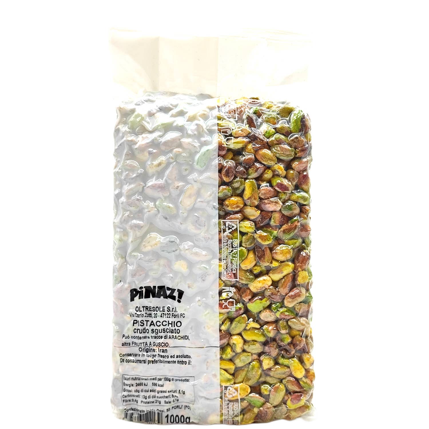 Oltresole - PISTACCHIO CRUDO SGUSCIATO 1 Kg