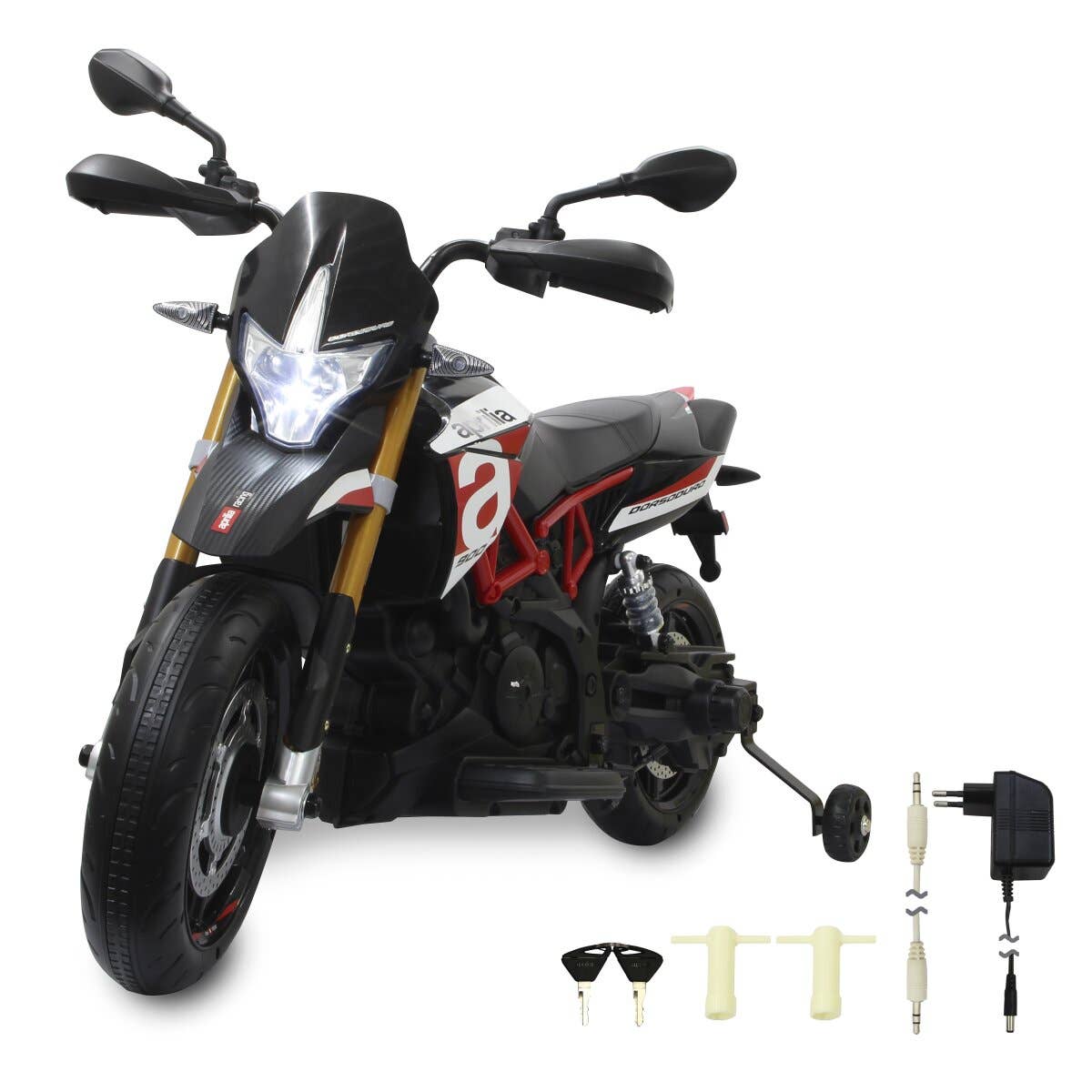 mhw24 - Moto elettrica per bambini Aprilia Dorsoduro 900 12V