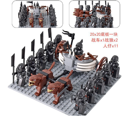 Medieval Haradrim Mammoth Knights Orc War Elephant Set
