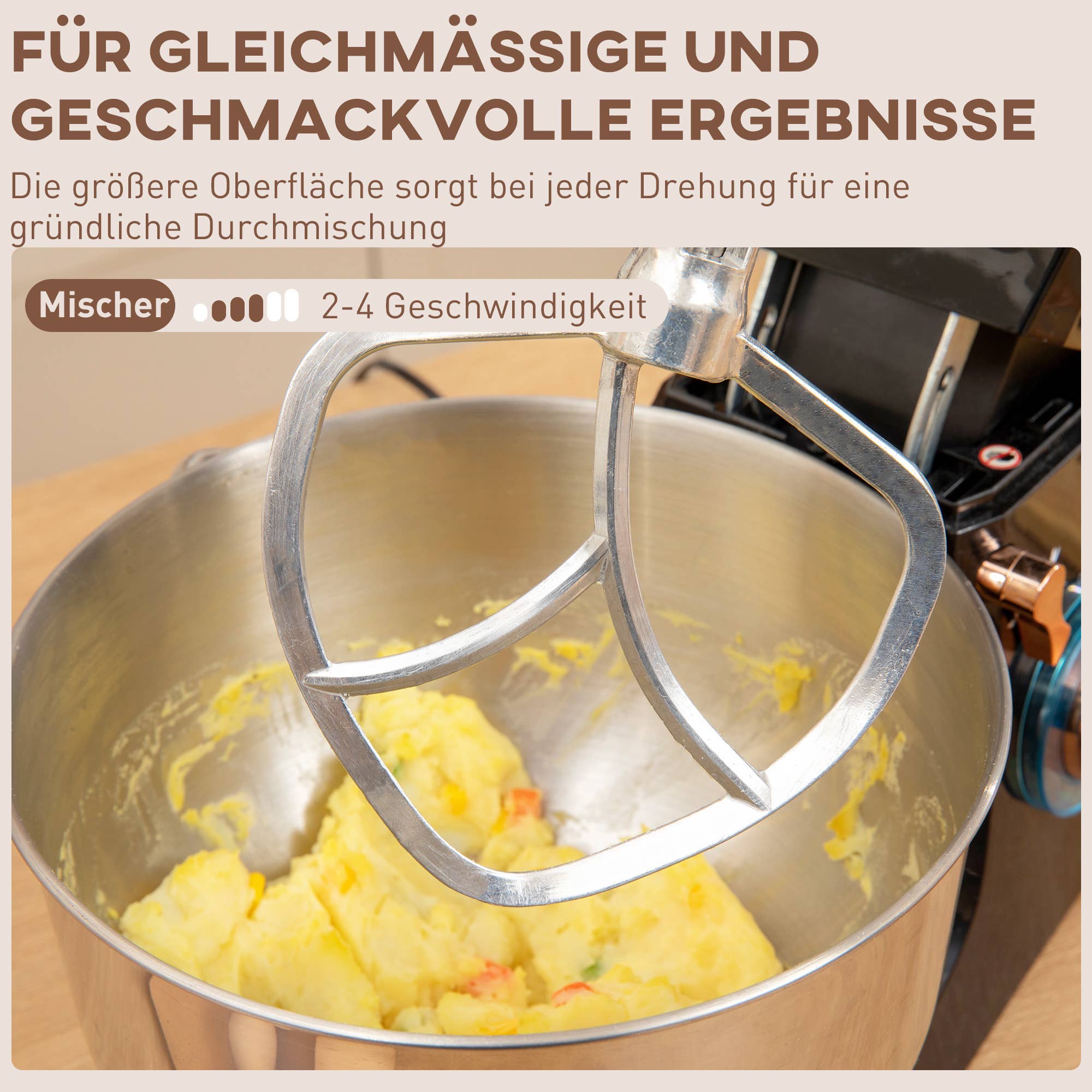 MH Handel GmbH - Frullatore, robot da cucina, sbattitore elettrico, 6 velocità, nero: Nero / 41 cm x 26 cm x 32 cm