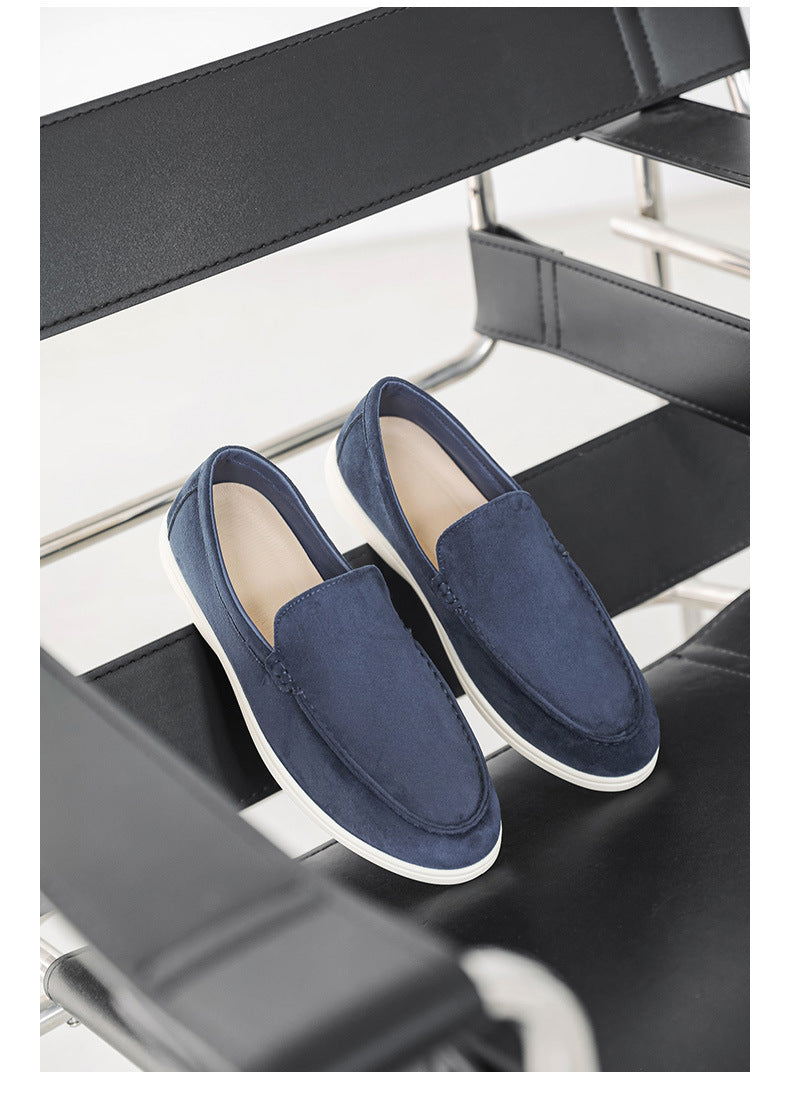 2025 New Men's Suede Beans Shoes Slip-on Lazy Loafers Casual Men's Shoes for B- 2