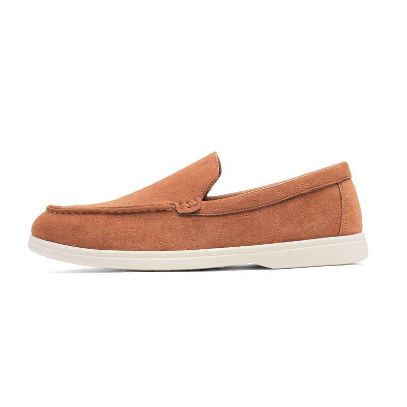 2025 New Men's Suede Beans Shoes Slip-on Lazy Loafers Casual Men's Shoes for B- 2