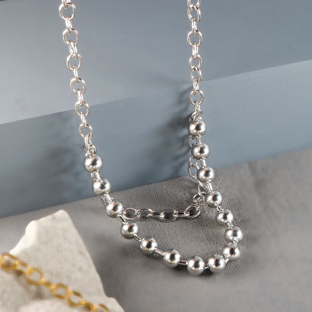 Stainless Steel Creative Steel Ball Chain Necklace