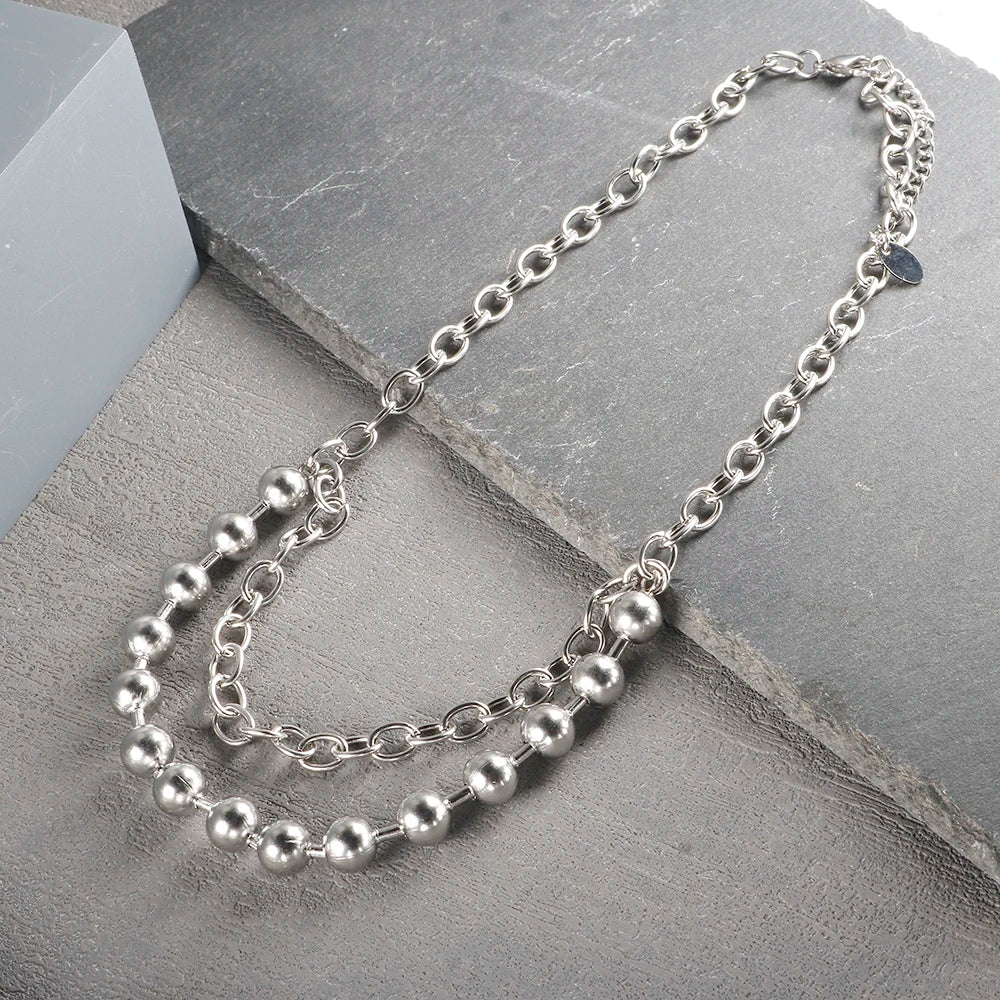 Stainless Steel Creative Steel Ball Chain Necklace