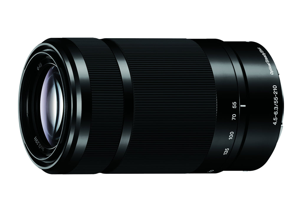 Sony E 55-210mm F4.5-6.3 Lens for Sony E-Mount Cameras - Black (Renewed)