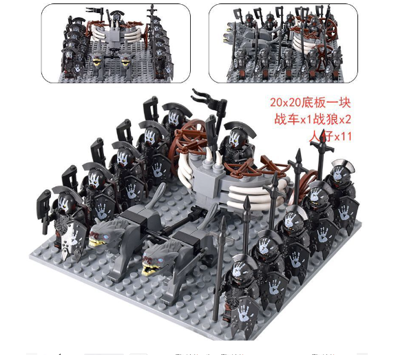Medieval Haradrim Mammoth Knights Orc War Elephant Set
