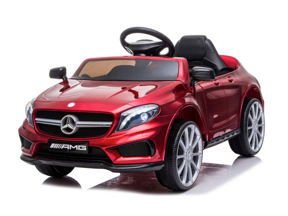 SchnappFreude - Auto elettrica per bambini Mercedes AMG GLA 45 con licenza: Rot
