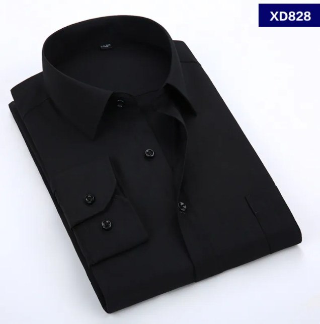 Men's Long-Sleeve Dress Shirt - Business, Casual, Korean Style, Multiple Colors