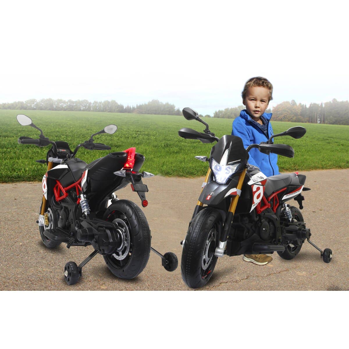 mhw24 - Moto elettrica per bambini Aprilia Dorsoduro 900 12V